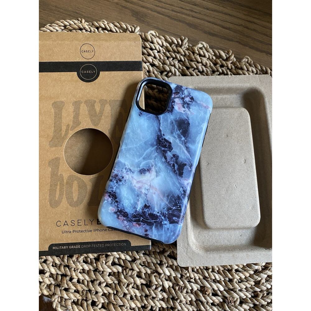 Casely Bold Blue Marble Dual-Layer Shock Absorb Case for Apple iPhone 11